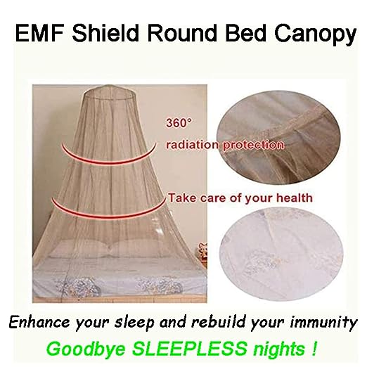 Silver Fiber EMF Shielding Bed Canopy,Blocks Radiation/EMF/WiFi/5G - Image 3